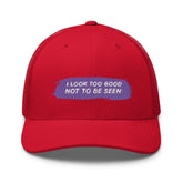 I Look Too Good Not To Be Seen Trucker Cap